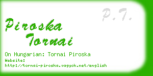 piroska tornai business card